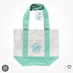 Canvas Tote Bag with Green Trim